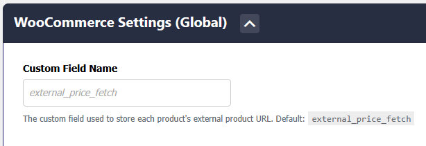 Global Custom Field Name