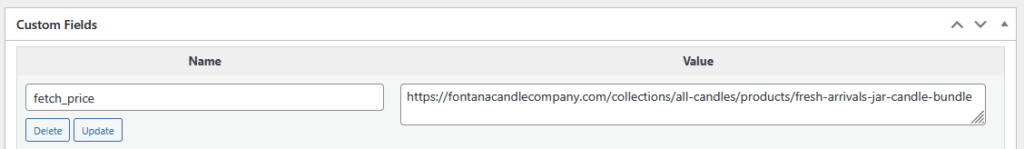 Custom Field Example