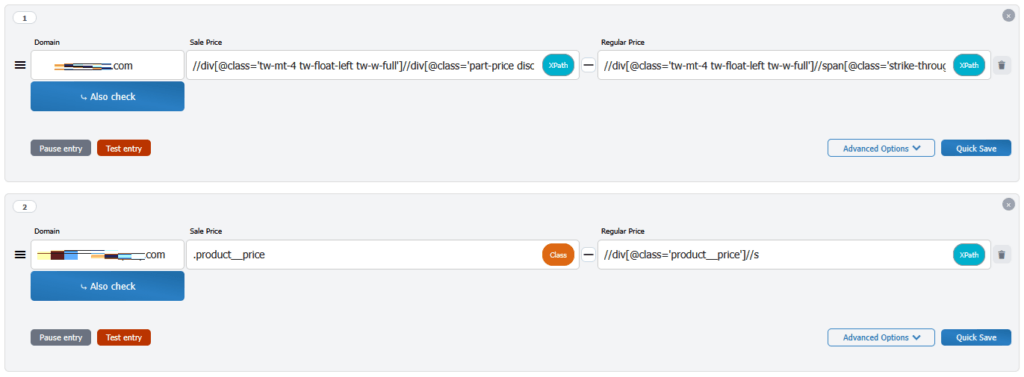 URL Selector Examples